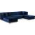 Moda Velvet 3-Piece Sectional