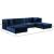 Moda Velvet 3-Piece Sectional