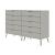 Rockefeller 10-Drawer Tall MDF Double Dresser w/Metal Legs
