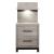 Zephyr Melamine/Wood 2-Drawer Night Stand with Wall Panel
