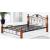 IB 1582 Twin Size Iron Bed w/Wooden Colums