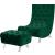 Crescent Velvet Ottoman