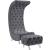 Crescent Velvet Chair