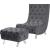 Crescent Velvet Ottoman