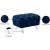 Crescent Velvet Ottoman