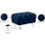 Crescent Velvet Ottoman