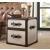 Aberdeen Stainless Steel/Top Grain Leather End Table