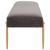 Clarine KD Quilted Velvet Fabric Bench