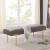 Clarine KD Quilted Velvet Fabric Bench