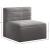 Quincy Velvet Modular Comfort Armless Chair