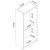Mulberry 35.9-inch Open Double Hanging Wardrobe Closet w/2 Hanging Rods 