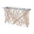 Teak Root Glass Top Console Table