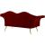 Lips Velvet Loveseat