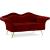 Lips Velvet Loveseat