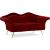 Lips Velvet Loveseat