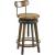 Studio Home Oak Wood/Metal Adjustable Swivel Stool