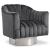 Farrah Velvet Chair with Chrome Swivel Base