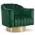 Farrah Velvet Chair with Gold Swivel Base