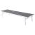 Santorini Outdoor Patio Mesh Waterproof Fabric Chaise Lounge Chair with White Aluminum Frame