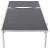 Santorini Outdoor Patio Mesh Waterproof Fabric Chaise Lounge Chair with White Aluminum Frame