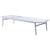 Santorini Outdoor Patio Mesh Waterproof Fabric Chaise Lounge Chair with White Aluminum Frame