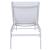 Santorini Outdoor Patio Mesh Waterproof Fabric Chaise Lounge Chair with White Aluminum Frame