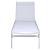 Santorini Outdoor Patio Mesh Waterproof Fabric Chaise Lounge Chair with White Aluminum Frame