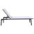 Santorini Outdoor Patio Mesh Waterproof Fabric Chaise Lounge Chair with Dark Grey Aluminum Frame