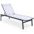 Santorini Outdoor Patio Mesh Waterproof Fabric Chaise Lounge Chair with Dark Grey Aluminum Frame