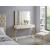 Monroe 2-Drawer Vanity Table with Gold Stainless Steel Legs & Handles