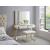 Monroe 2-Drawer Vanity Table with Stainless Steel Legs & Handles