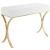Monroe 2-Drawer Vanity Table with Stainless Steel Legs & Handles