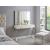 Monroe 2-Drawer Vanity Table with Chrome Stainless Steel Legs & Handles