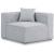 Cube Linen Fabric Corner Chair