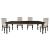 Begonia Transitional Wood Dining Room Set