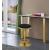Brody Velvet Adjustable Swivel Stool with Brushed Gold Base
