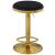 Brody Velvet Adjustable Swivel Stool with Brushed Gold Base