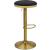 Brody Velvet Adjustable Swivel Stool with Brushed Gold Base