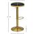 Brody Velvet Adjustable Swivel Stool with Brushed Gold Base