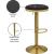 Brody Velvet Adjustable Swivel Stool with Brushed Gold Base