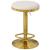 Brody Velvet Adjustable Swivel Stool with Brushed Gold Base