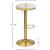 Brody Velvet Adjustable Swivel Stool with Brushed Gold Base