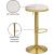 Brody Velvet Adjustable Swivel Stool with Brushed Gold Base