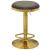 Brody Velvet Adjustable Swivel Stool with Brushed Gold Base