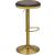 Brody Velvet Adjustable Swivel Stool with Brushed Gold Base