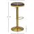 Brody Velvet Adjustable Swivel Stool with Brushed Gold Base