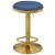 Brody Velvet Adjustable Swivel Stool with Brushed Gold Base