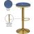 Brody Velvet Adjustable Swivel Stool with Brushed Gold Base