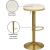 Brody Velvet Adjustable Swivel Stool with Brushed Gold Base