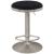 Brody Velvet Adjustable Swivel Stool with Brushed Chrome Base
